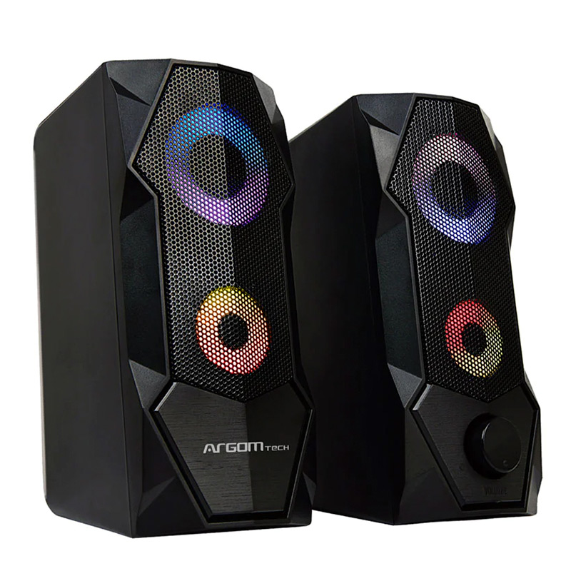 Bocina 2.0 Argom Combat Gaming S68 USB/3,5mm 2.5W Negro