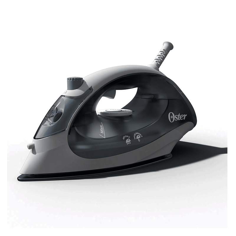 Plancha Oster Compacta  para Ropa de Vapor Suela Antiadherente Gris