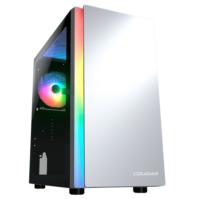 Case Gaming Cougar Purity RGB Vidrio Templado Mini Torre Micro ATX Blanco (Sin Fuente)