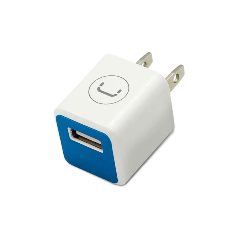 Cargador de Pared Unno Tekno PW5051WT USB 1,0A/5V Blanco/Azul