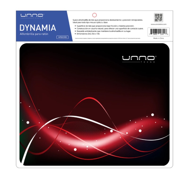 Mousepad Unno Tekno Dynamia Rojo