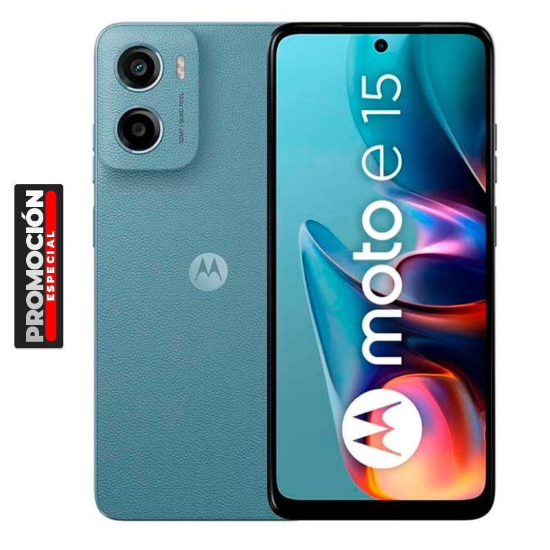 Celular Motorola E15 6,67" 64GB 2GB RAM Dual SIM Azul