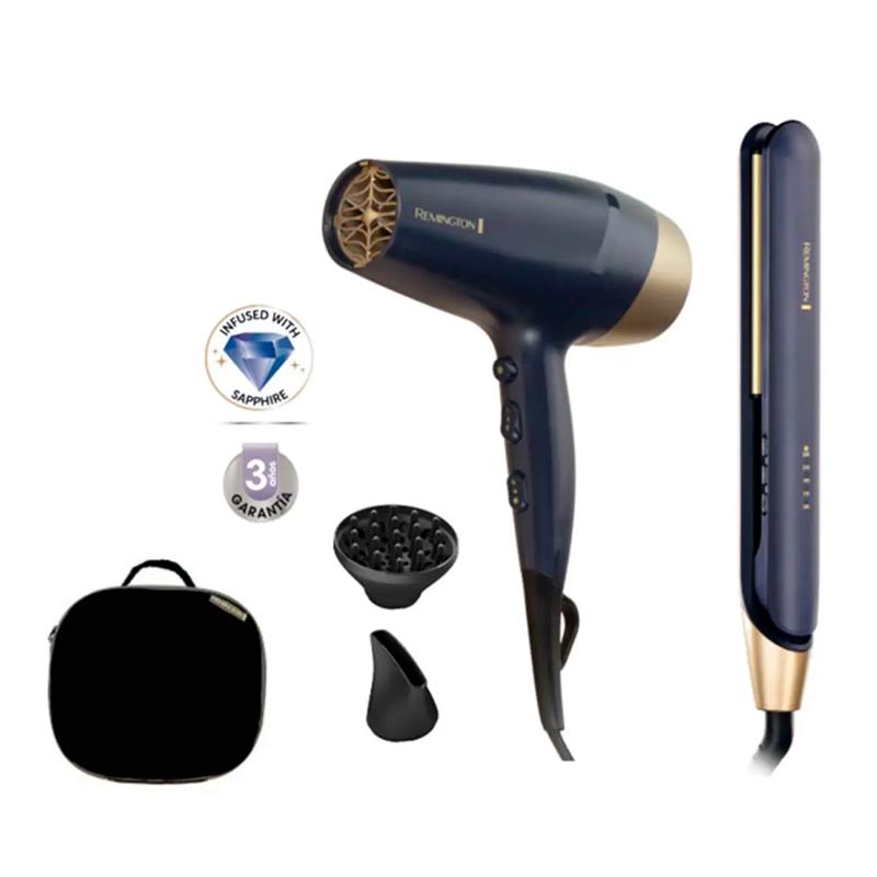 Combo Remington Secadora + Alisadora Sapphire