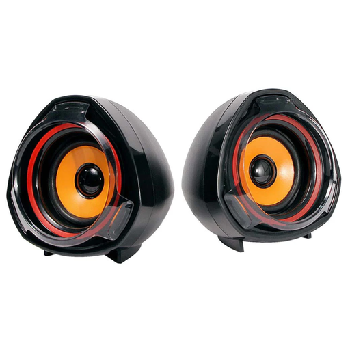 [ARG-SP-1048] Bocina 2.0 Argom Volcano USB/3,5mm 5W Negro-Rojo