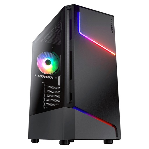 [385CC60.0001] Case Gaming Cougar MX360 RGB Media Torre Vidrio Templado ATX Negro (Sin Fuente)