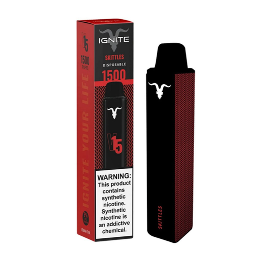 [810025995751] Vape Electronico Ignite V15 1500 Puffs Nic 5g Skittles