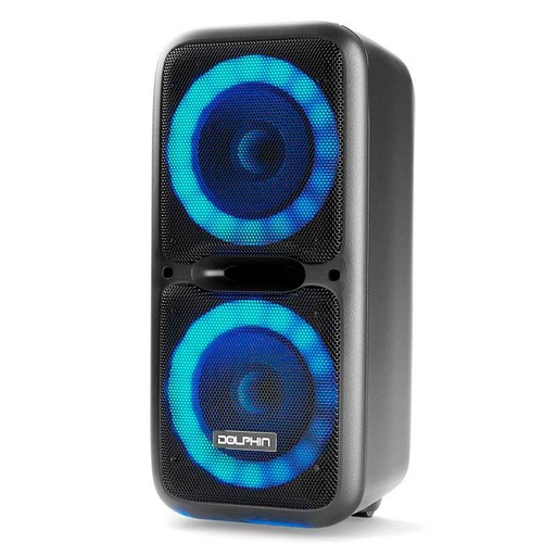 [SP-2120RBT] Bocina Bluetooth Dolphin SP-2120RBT Party Speaker Dual 12” 3600W Negro
