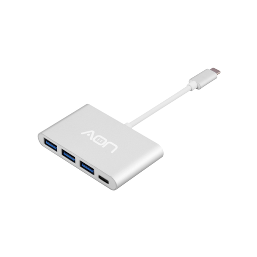 [AO-AD-1009] Adaptador USB-C a USB, USB-C AON AO-AD-1009 Macho-Hembra Plateado