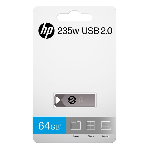 [HPFD235W-64] Memoria USB HP 64GB 235W 2.0 Negro