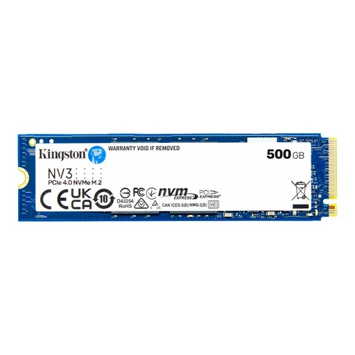 [SNV3S/500G] Unidad SSD M.2 2280 500GB Kingston NV3 PCIe NVMe 6000Mbps