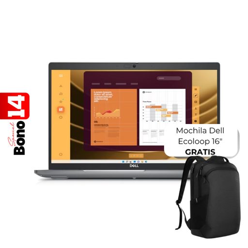 [DRJ78] Laptop Dell Latitude 5550 15.6" Ultra Core 7 155U 16GB RAM 512GB SSD W11 Pro Gris Oscuro  Teclado Español