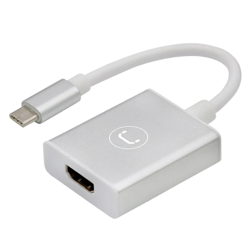 [AD3001SV] Adaptador Unno Tekno USB-C a HDMI 4k AD3001SV Macho-Hembra Plateado