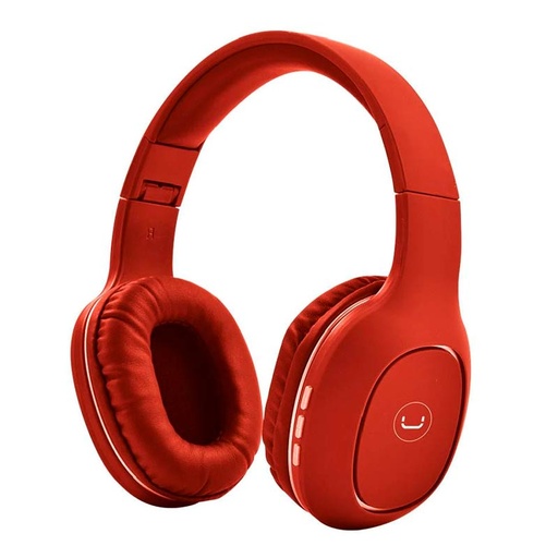 [HS7408RD] Audífonos Tipo Headset Unno Tekno Bluetooth 3.5mm HS7408RD Ovala 5.0 con Micrófono Rojo