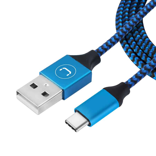 [CB4061BL] Cable USB a USB-C Unno Tekno CB4061BL 1.5 Metros Trenzado Azul