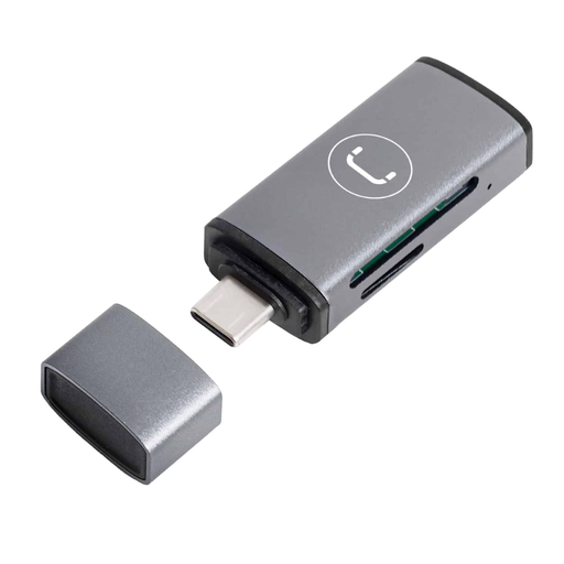 [CR1005GY] Lector de Tarjetas UnnoTekno CR1005GY USB-C 3.0 Universal Gris