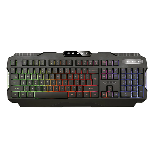 [KB6781BK] Teclado Gaming Alámbrico Unno Tekno Brave USB Negro Inglés