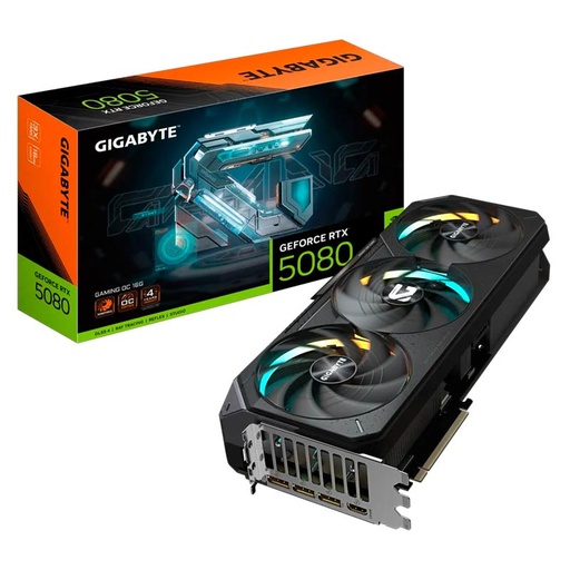 [GV-N5080GAMING OC-16GD] Tarjeta de Video 16GB GDDR7 Gigabyte GeForce RTX 5080 Gaming OC HDMI DP PCIe 5.0