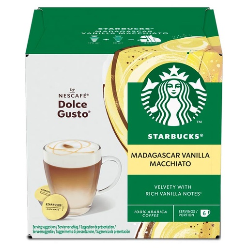 [12597495] Cápsulas Starbucks Madagascar Vainilla Macchiato para Nescafé Dolce Gusto