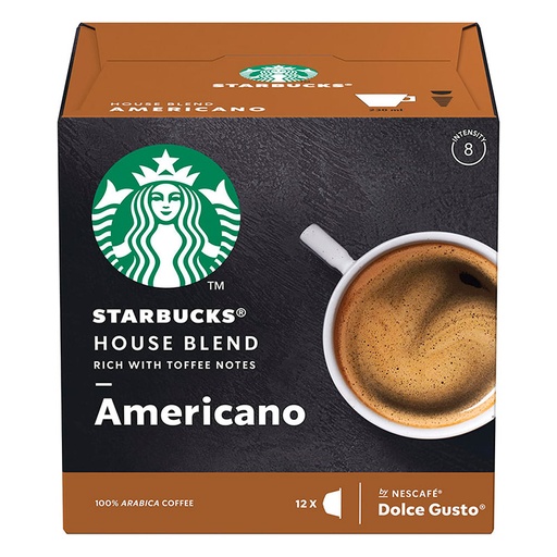 [12532579] Cápsulas Starbucks House Blend para Nescafé Dolce Gusto