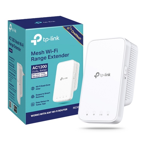 [RE300] Extensor Wi-Fi TP-Link RE300 OneMesh AC1200 1200Mbps DualBand
